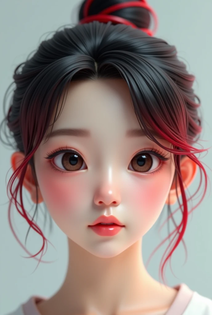 One girl, 15-year-old girl, Very cute face, Short brown hair, Big eyes, Grey Eyes, Sharp features, White skin, Pink Lips, ponytail, Sailor suit, Symmetrical eyes, Face facing straight ahead, View Viewer, Face close-up