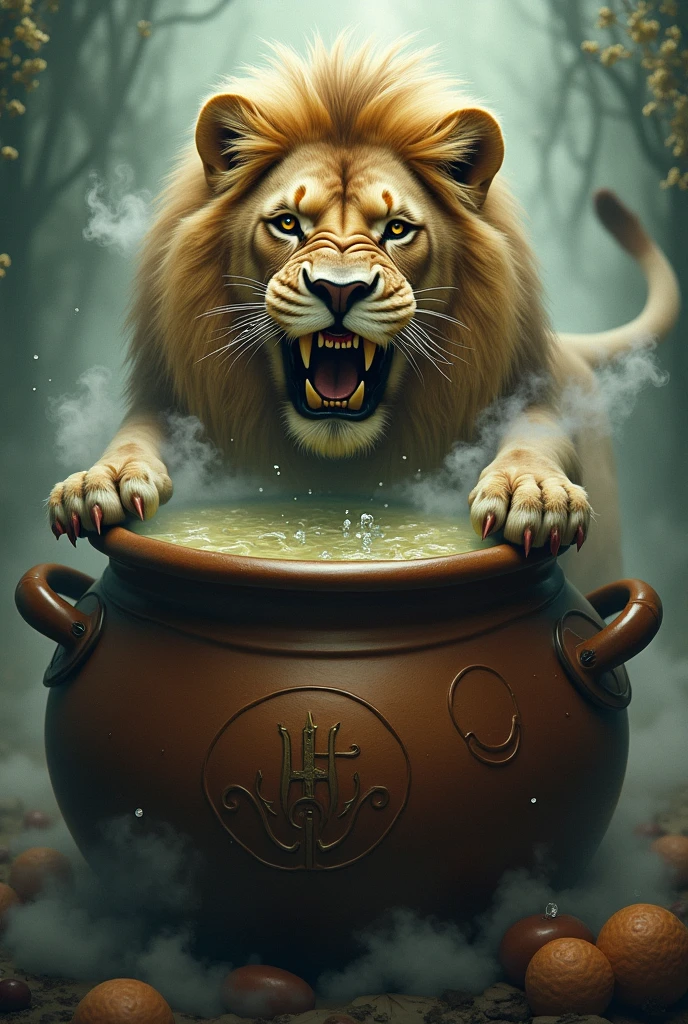 Simulation of lion stew pot