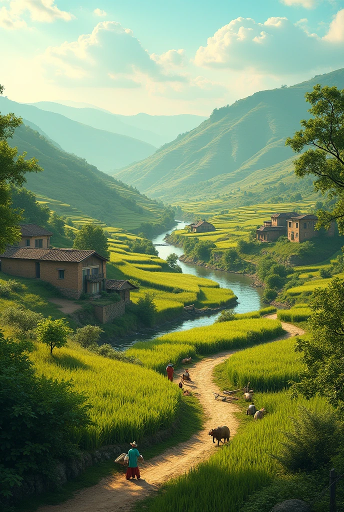 Make a photo that related to rural of name gadhi