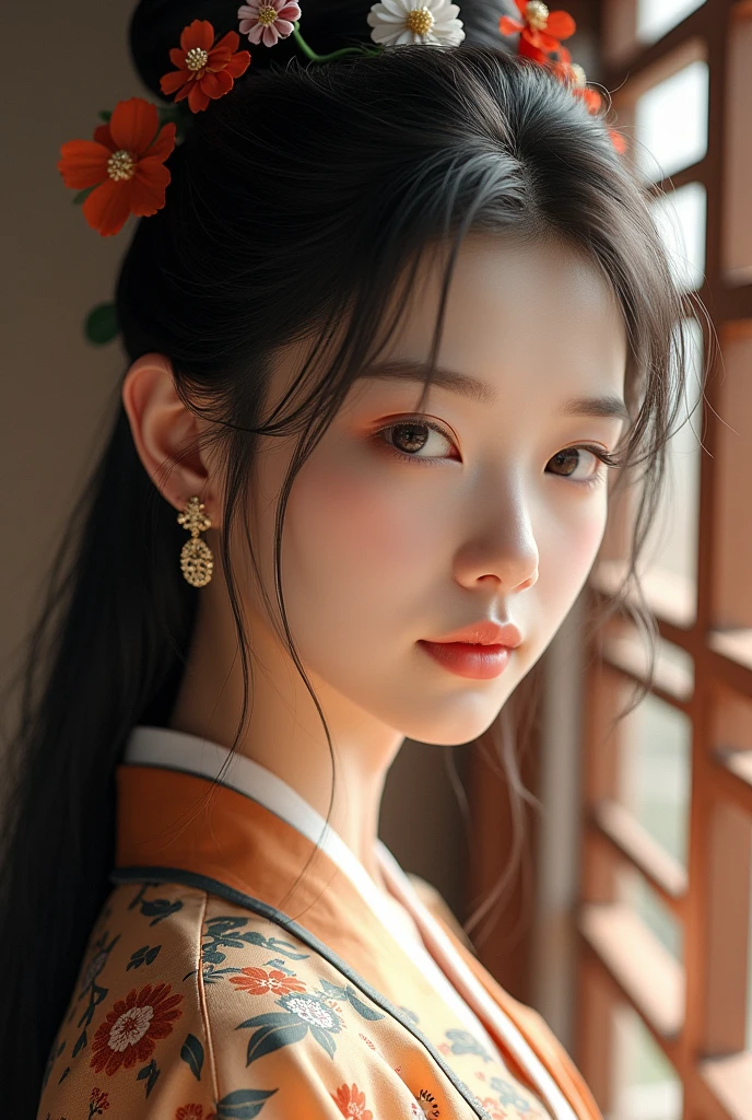 1fille.bare,Hanfu,chinese clothing,(back:1.2),Photograph, head of'artwork, photographic realism,best quality, super haute résolution, photo brute, Photo shoot, professionnel, amazing detail, colored, Surrealism, head of'artwork, best quality, HDR, point de vue, la plus haute qualité, sharpness, rendering of'digital art, 8k,