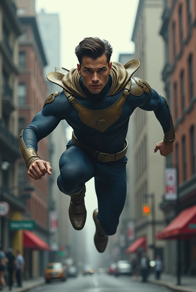 make a ordinary male superhero, with not so built body and make it unique not like superman