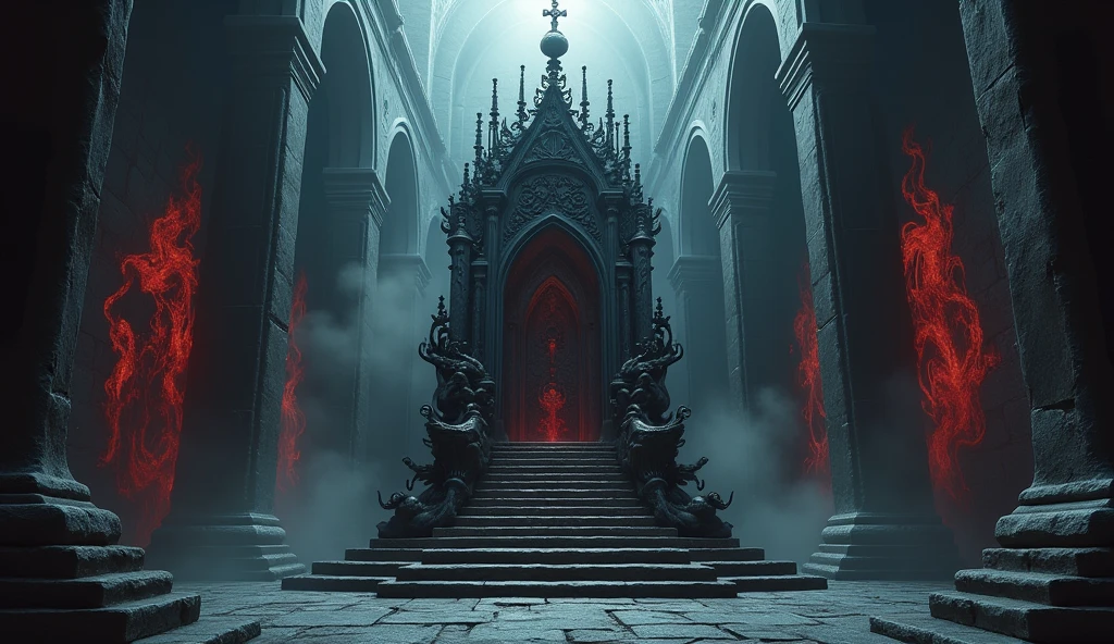 There is a palace,There is a throne in the palace,Hell style