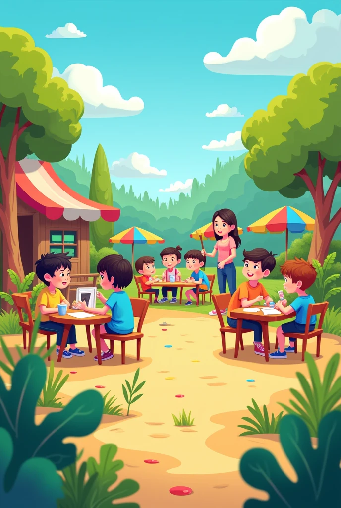 A camp for primary student for learning simple logo