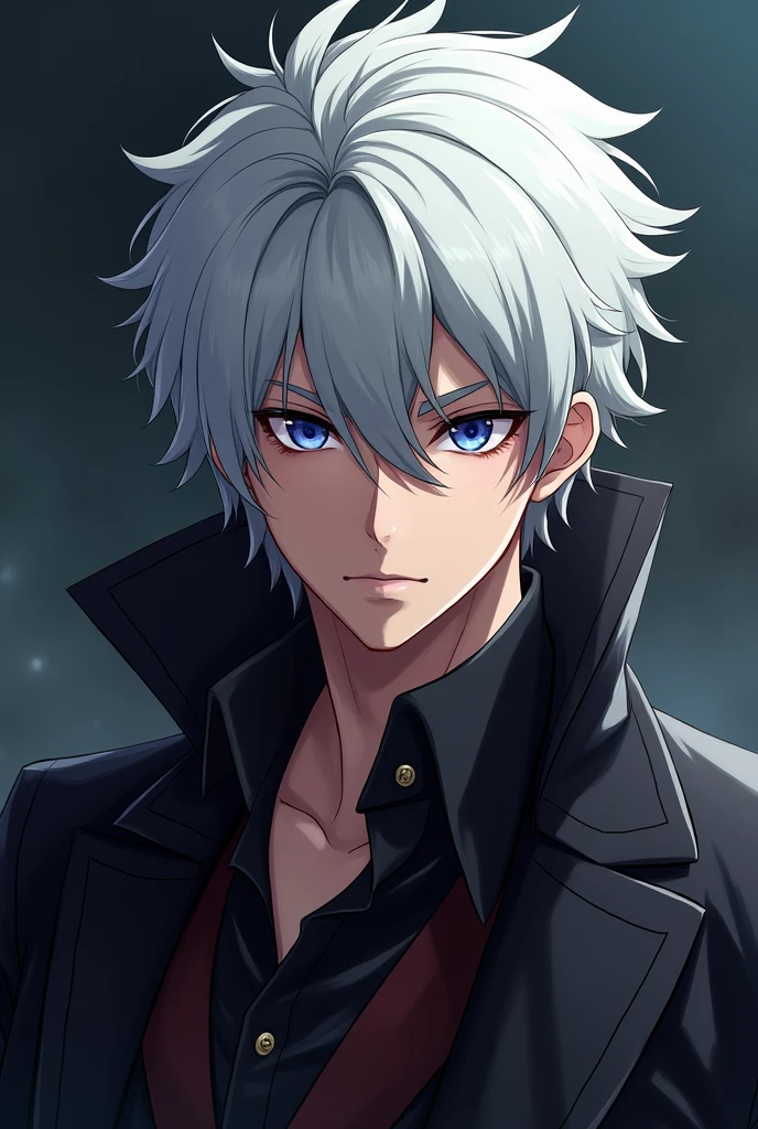Maxim from free fire anime with white hair