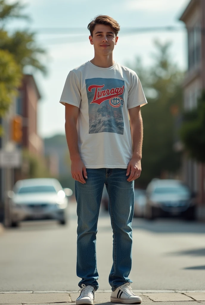 Create a photo of a generic American male teenager