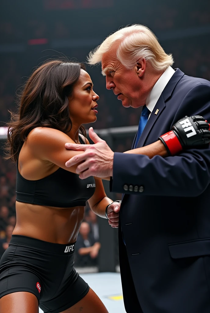 Crie uma luta de UFC entre kamala Harris e Joe biden vsDonald Trump