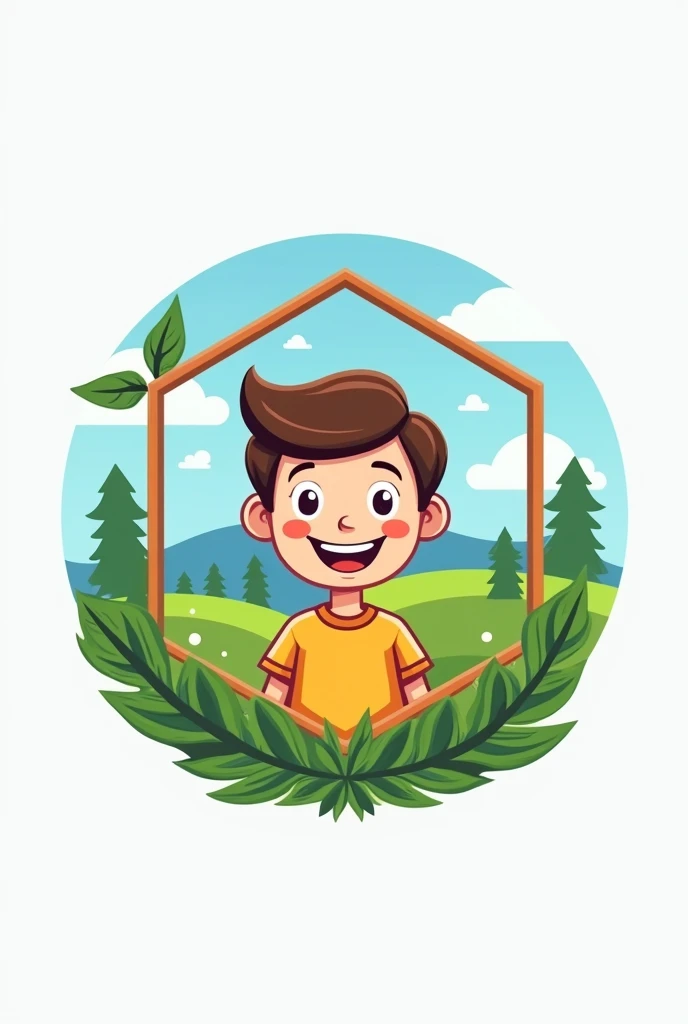 Draw a simple shirt logo about a camp for primary student for learning simple shirt logo
