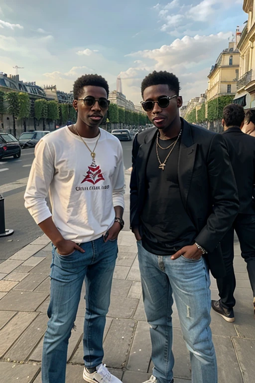 rich niggas in paris with a casual clothes