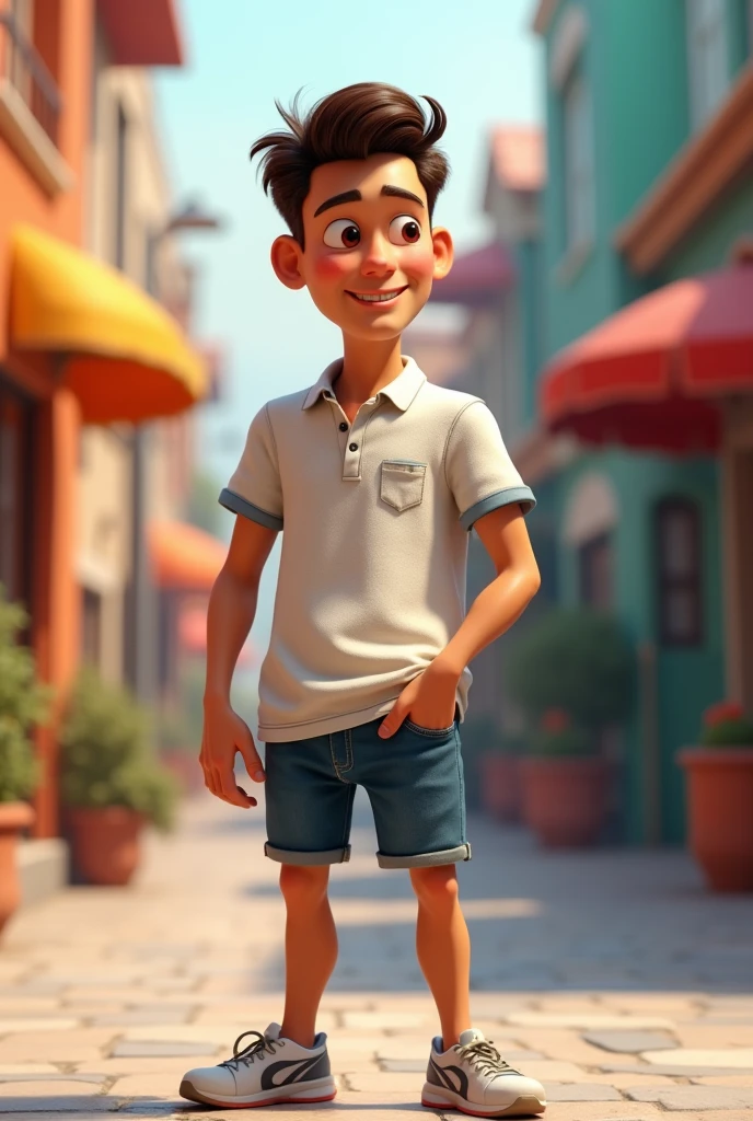 Man shirt,bike shorts,pixar,high qualiy,standing
