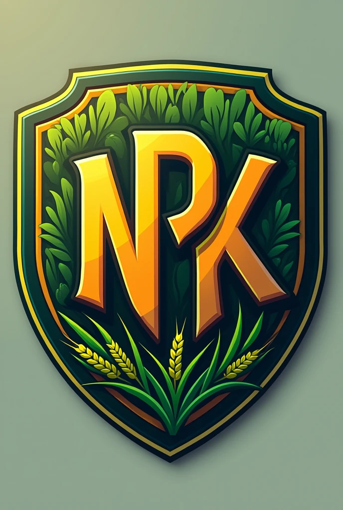 Create a shield for a football team called NPK, with references to agronomy