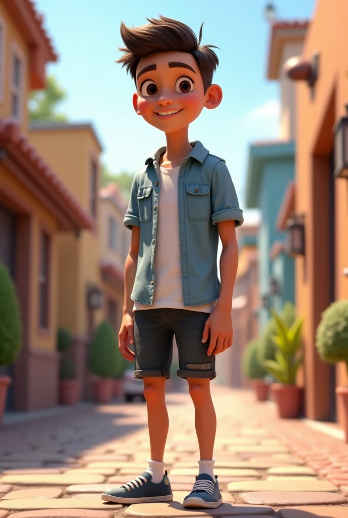 Man shirt,bike shorts,pixar,high qualiy,standing