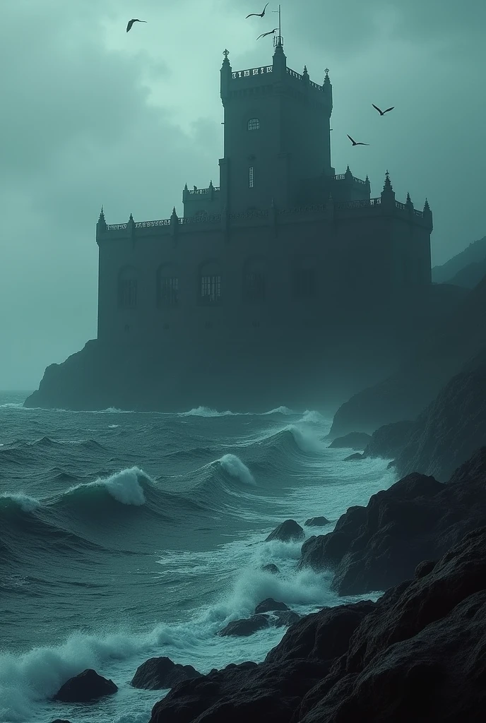 Prison is middle of the dark sea