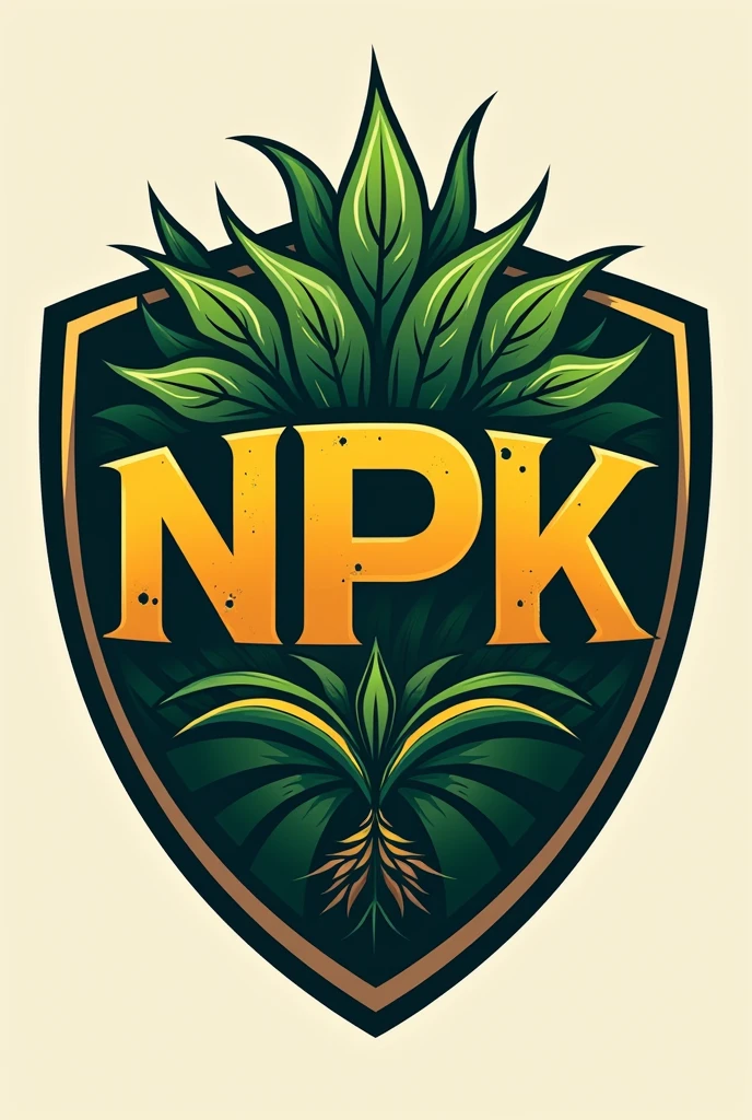 Create a shield for a football team called NPK, with references to agronomy