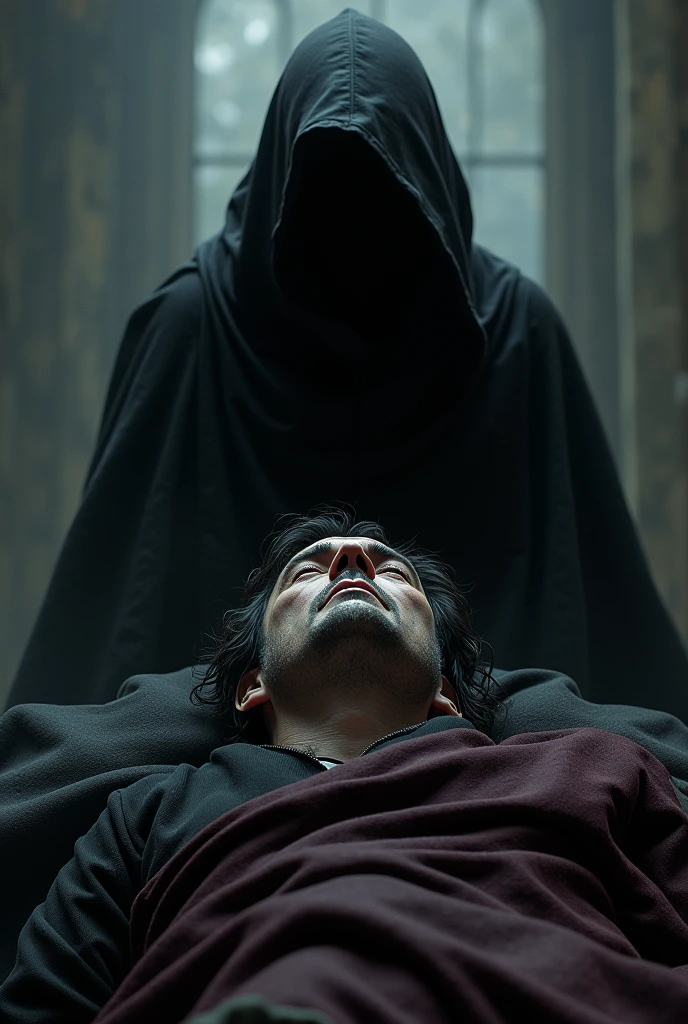 As he breathes his last breath, Cromwell realized that not even absolute power could save him from the inevitable arrival of death that was behind him in its black death disguise.