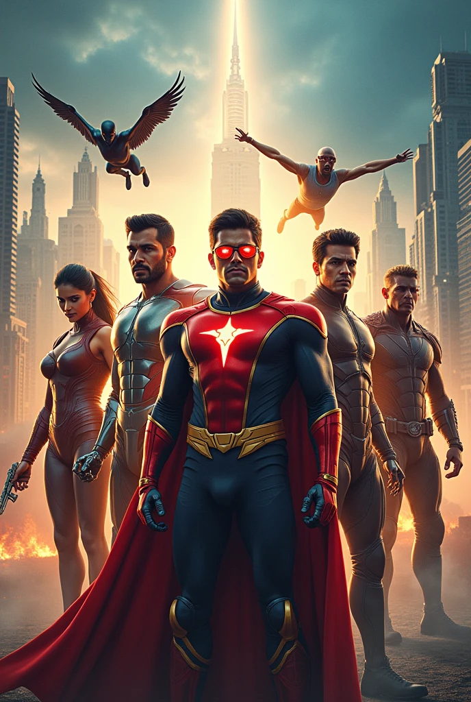 Krrish, chitti robot,ra one,dhrona, flying jatt , bhavesh joshi as super hero team