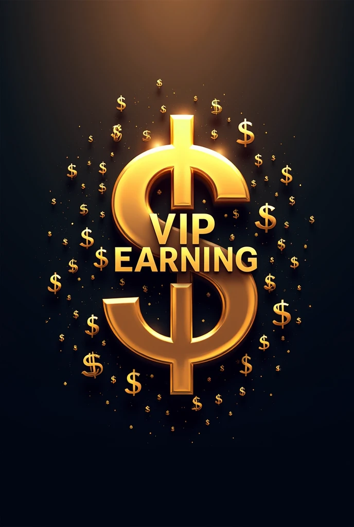 A beautiful Earning logo. There will be dollar signs all around. And VIP EARNING will be written inside it