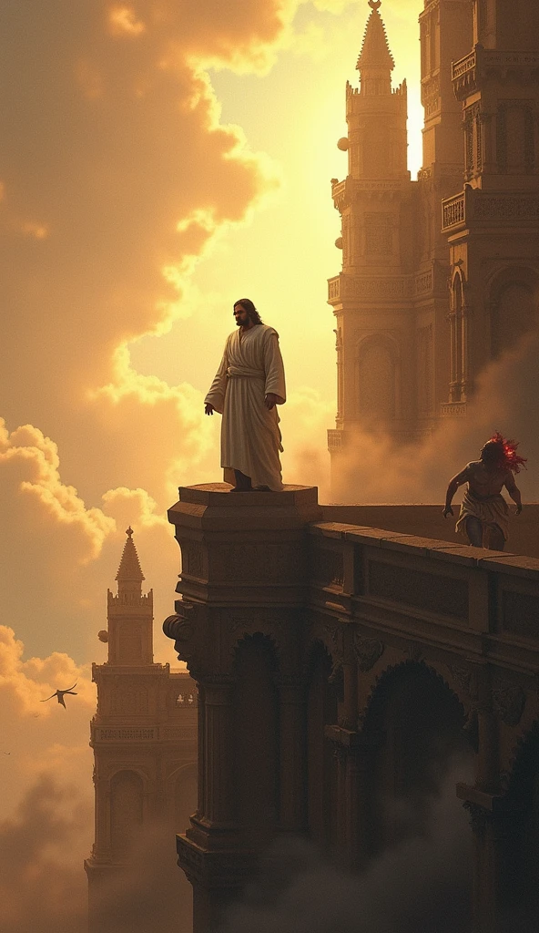 Jesus was about to jump from the pinnacle of the temple so that the angels would save him