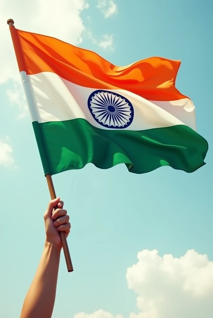 Waving Indian flag