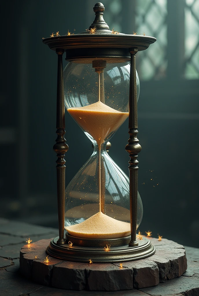 Lié le memento mori et un sablier imaginaire encore plus complexe mis en avant