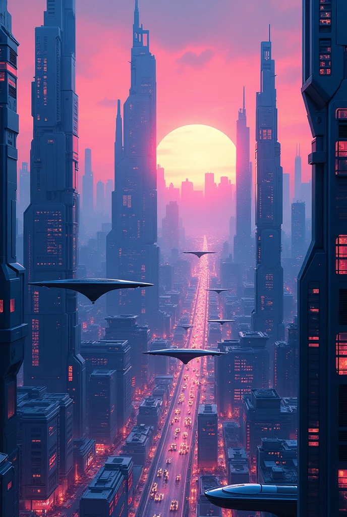 Generate a image or painting for me pf future city which will be easy to paint n draw for 10th grader
Little close up