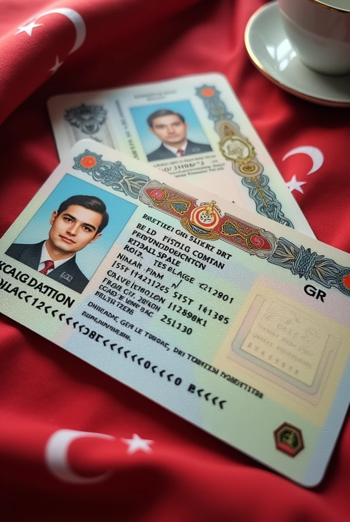 create a population ID of the Republic of Turkey, let everything be written on the front and back