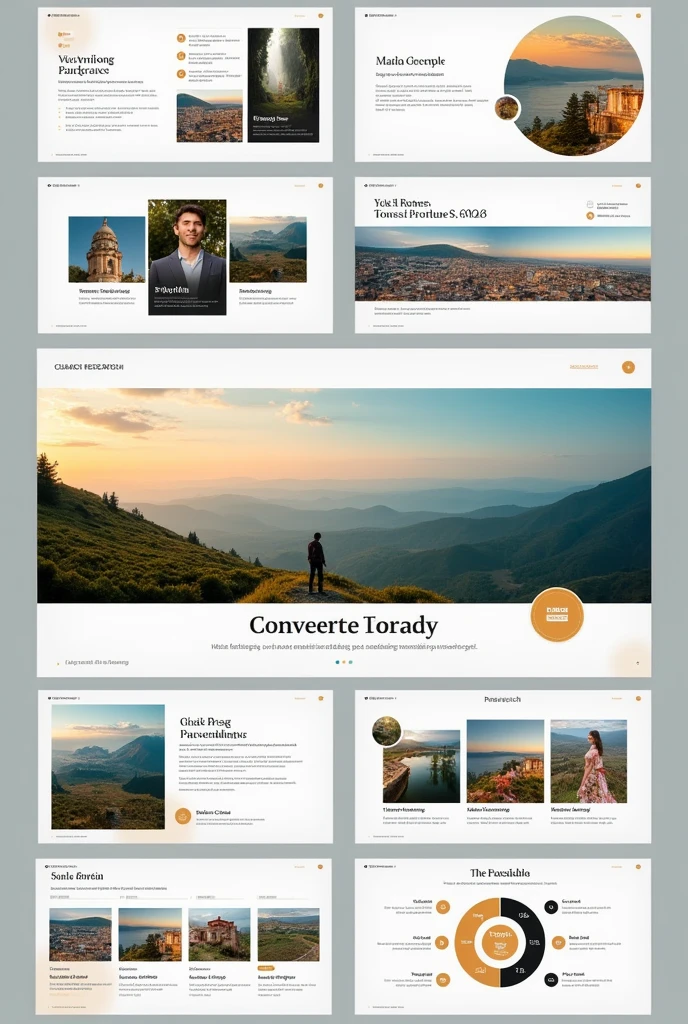 An image in horizontal format, It is to be used as a powerpoint template, In the frames of the sheet, that is, both above and below, you can put images referring to the research of towns, cultures etc..