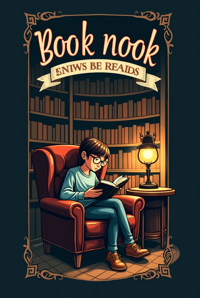 Make a logo name with Book Nook