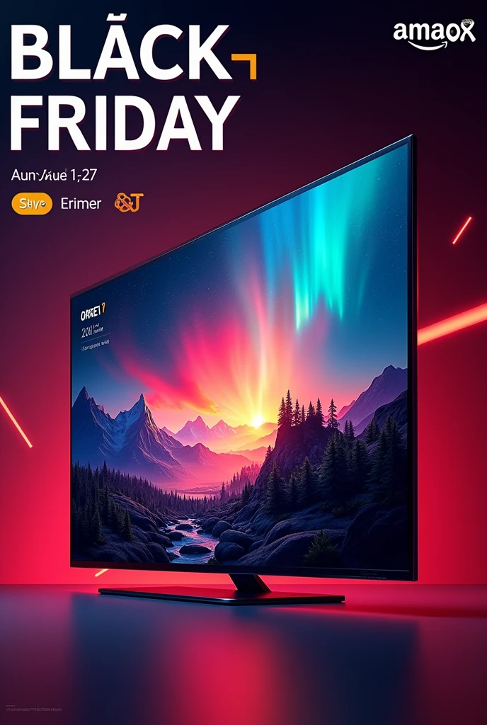 A black friday poster of a television