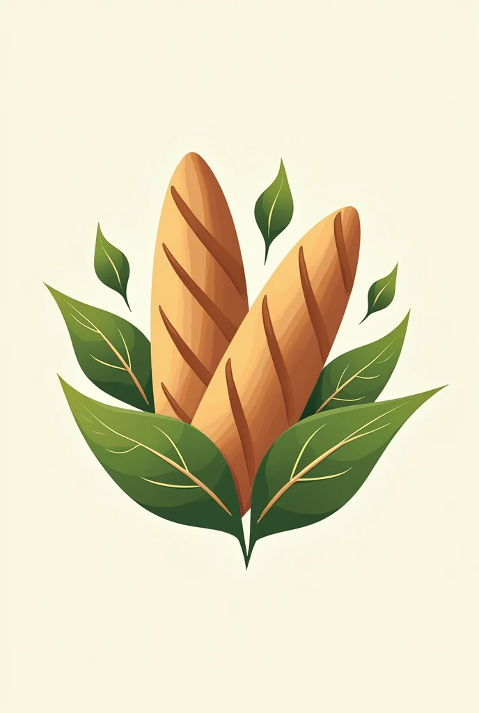 Make a organic bakery shop logo for brand simple but unique no people just bread and leaves