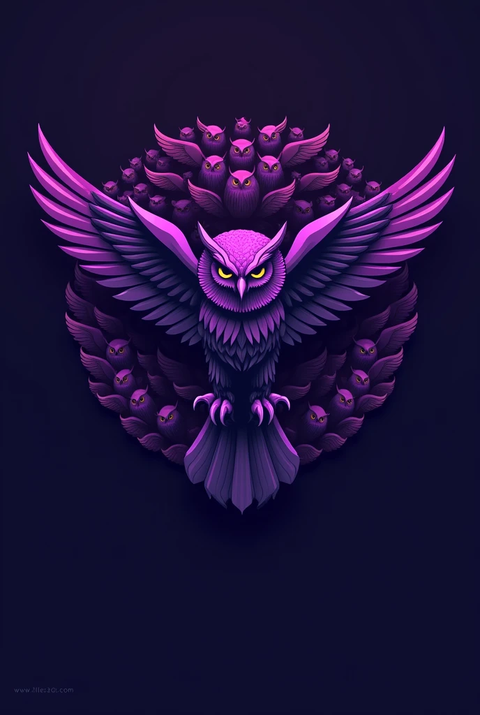 I WANT TO CREATE A LOGO WITH A BIG PURPLE OWL, LET IT BE A MALE, LET IT SAY S2G ABOVE, LET IT SAY KENAN BELOW, LET THERE BE PURPLE OWLS IN THE BACKGROUND 