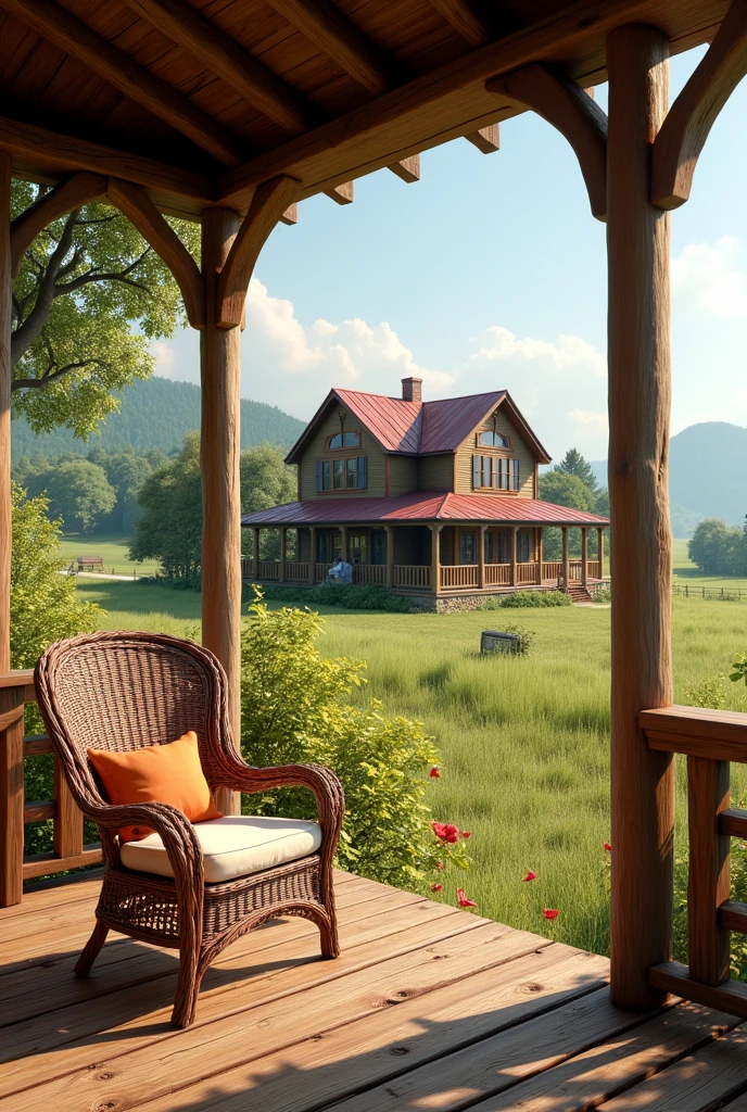Image of house with chair outside