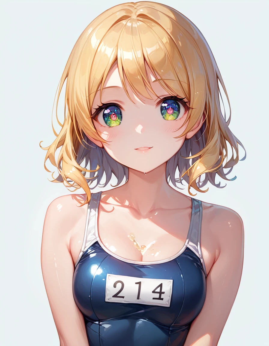 score_9, score_8_superior, score_7_superior,sauce_anime, High-resolution images,masterpiece,Highest quality,,Cute Face,Beautiful Skin,Shiny Hair,Highly detailed eyes,Simple Background, navy school swimsuit、Idol、18-year-old、kawaii,cute,