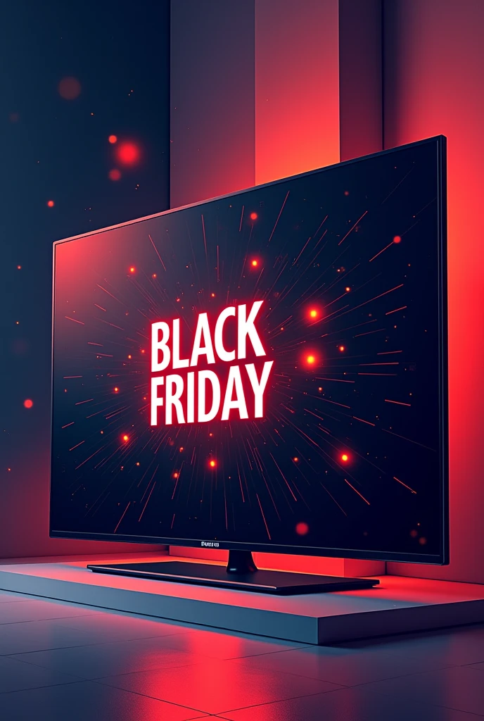 A black friday poster of a TV in drawing