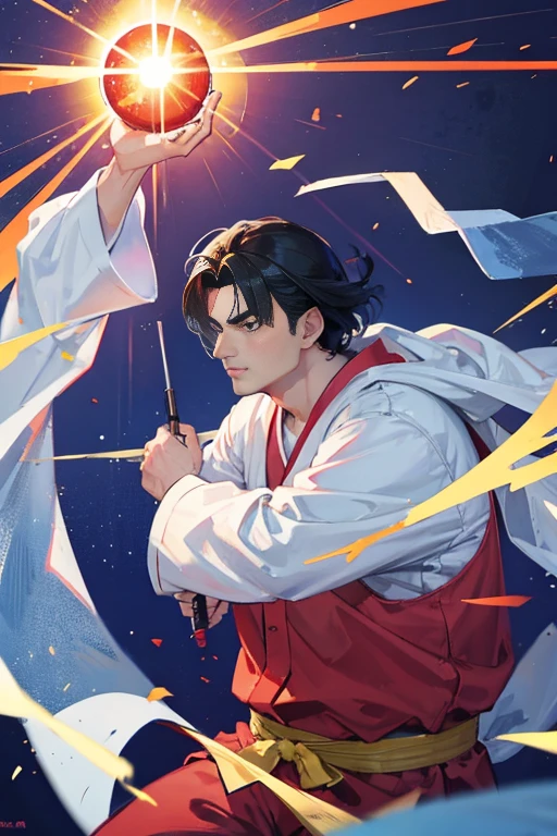 Chow Yun-Fat in his 30s,Anime Style,As similar as possible,Men's Elegy,Troupe alone,Hong Kong Noir,Chinese restaurant