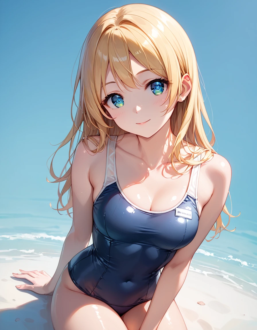 score_9, score_8_superior, score_7_superior,sauce_anime, High-resolution images,masterpiece,Highest quality,,Cute Face,Beautiful Skin,Shiny Hair,Highly detailed eyes,Simple Background, navy school swimsuit、Idol、18-year-old、kawaii,cute,