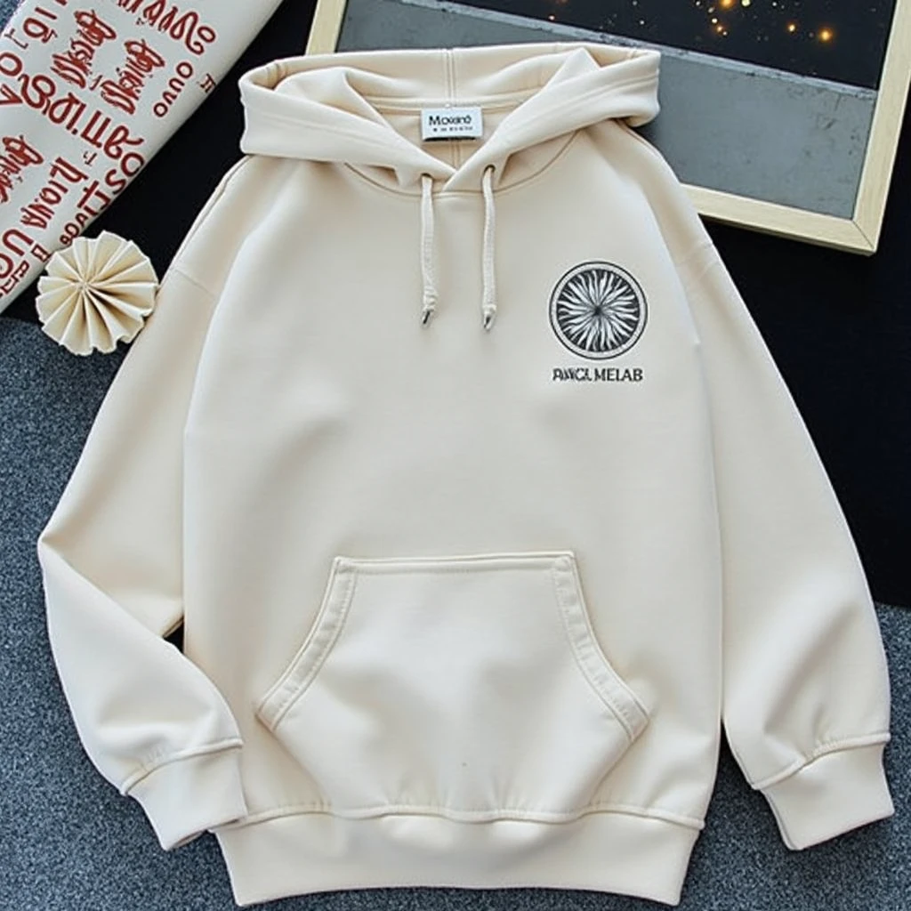 A wine-colored sweatshirt