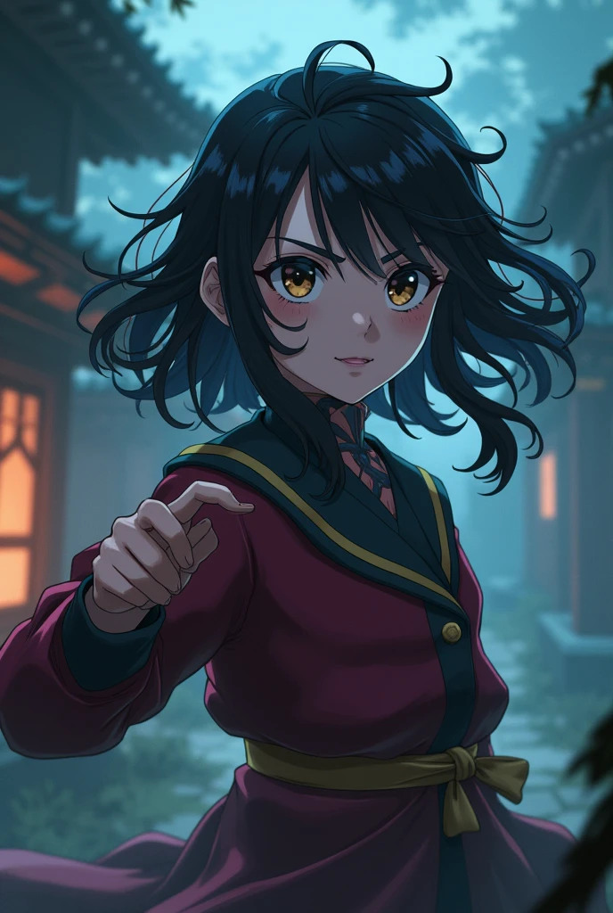 Kimetsu no Yaiba girl with 16:9 frame