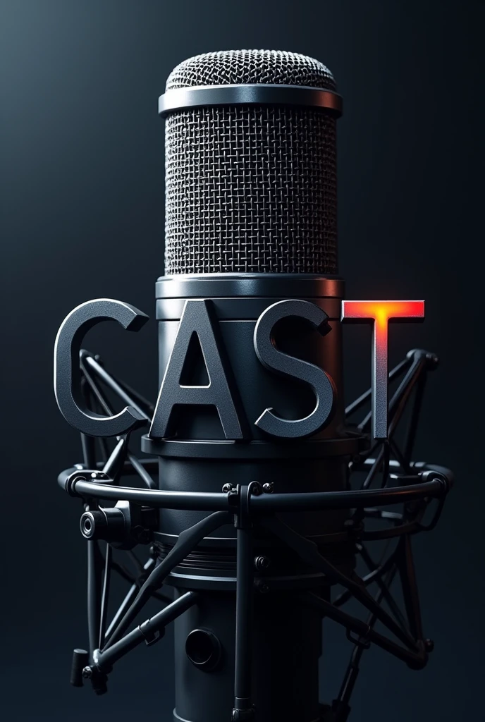 Damn cast logo with a microphone in the background