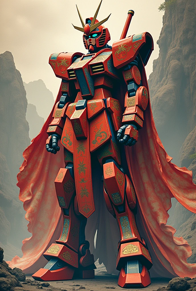 Gundam，cat，geisha。Japanese style。warrior。armor。geisha妝扮。Tengu。Ghost Face。geisha和服。Japanese tradition。emblem。Taiwan。