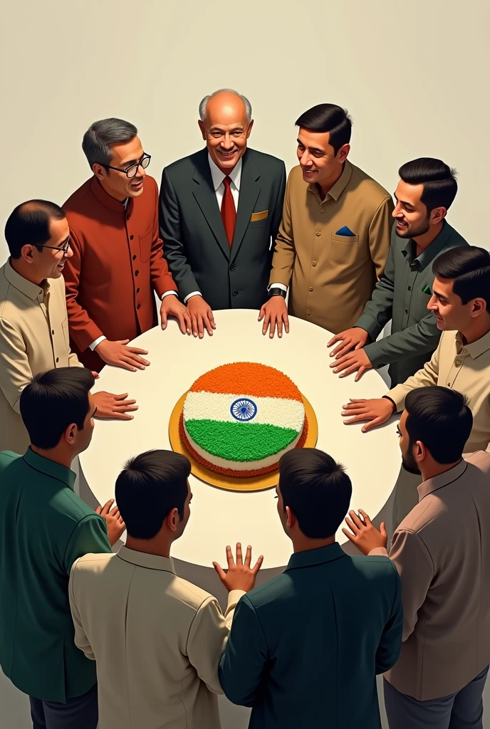 Bangladesh, China, Nepal, Bhutan, Pakistan, Afghanistan, Maldives, Sri Lanka, Myanmar, in the middle we all share a cake called Indian Flag. All Are boys picture. Not girl
