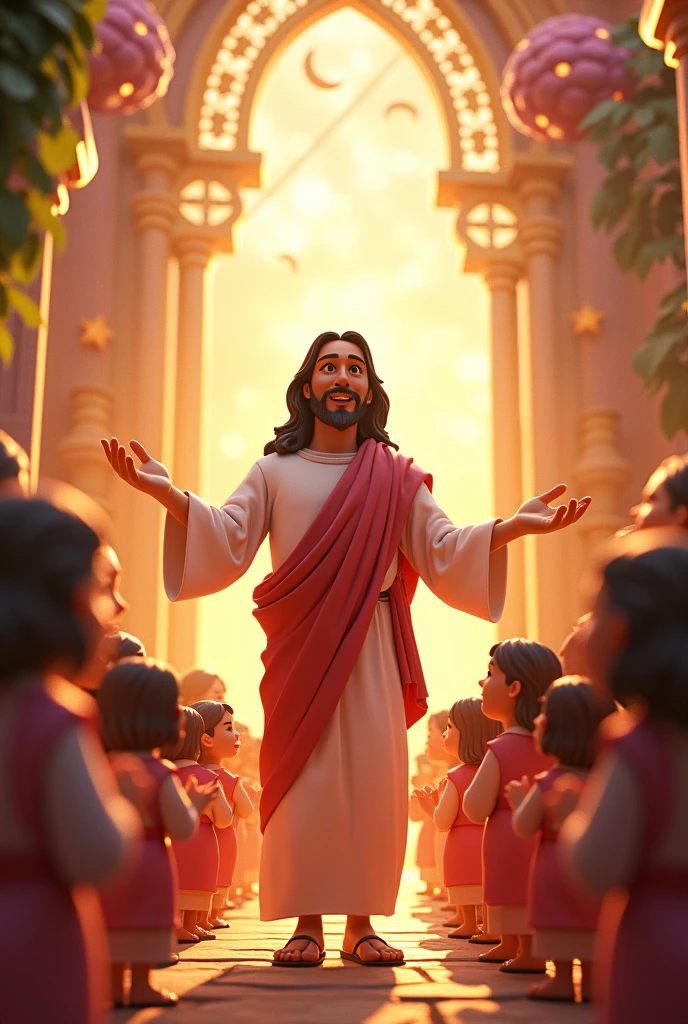3D poster based on Disney/Pixar for worship with the theme life with Jesus is sweet