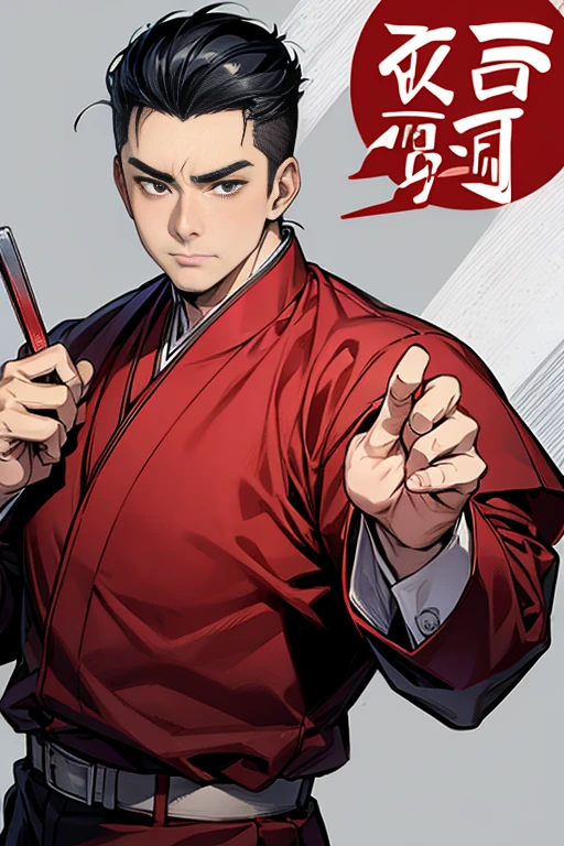 Chow Yun-Fat in his 30s,Anime Style,As similar as possible,Men's Elegy,Troupe alone,Hong Kong Noir,Chinese restaurant,Dual pistols