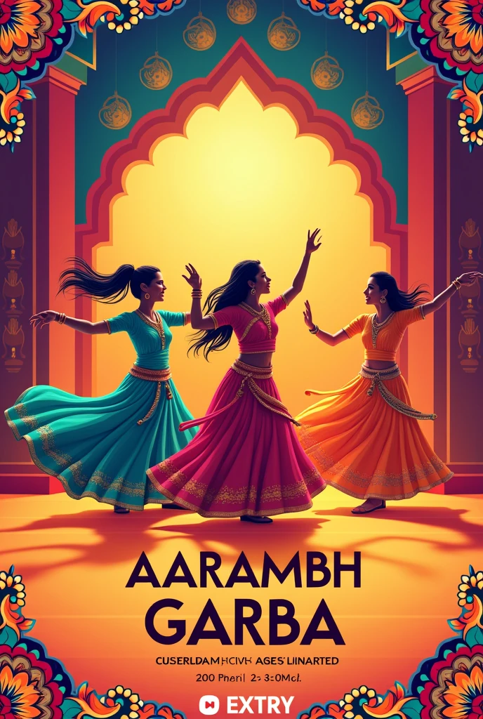 make a poster for aarambh garba mahotsav