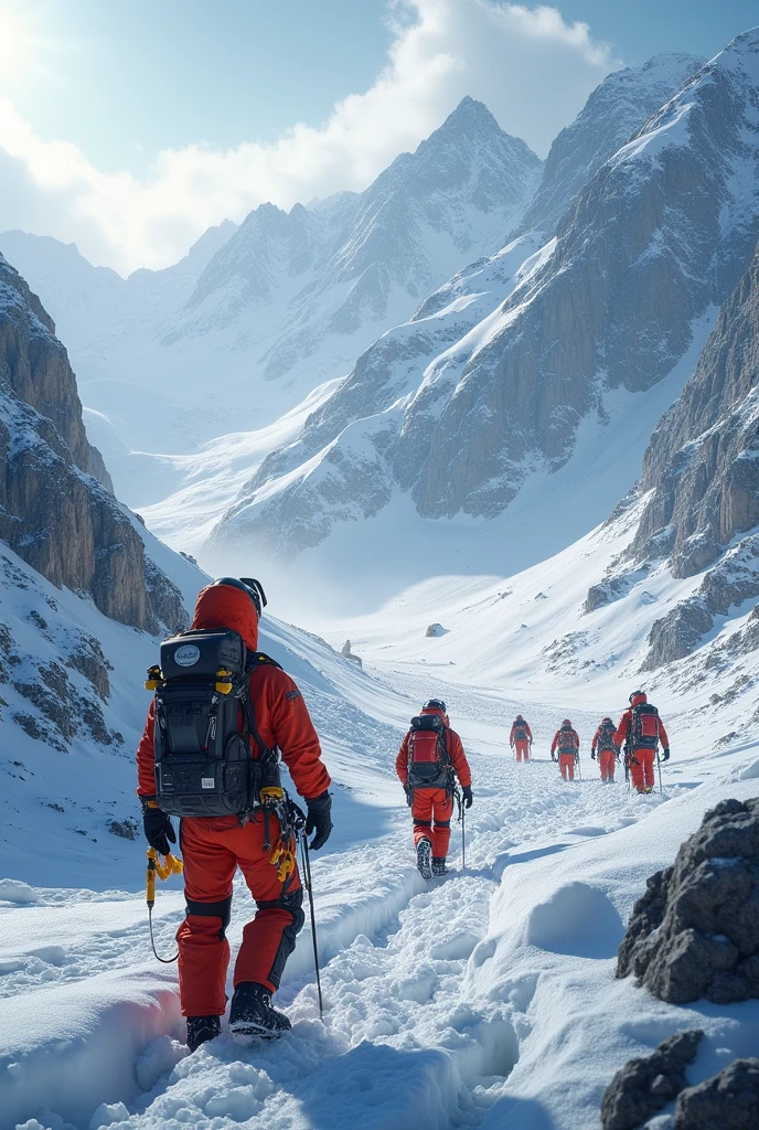 EC145 mountain rescue avalanche trackers