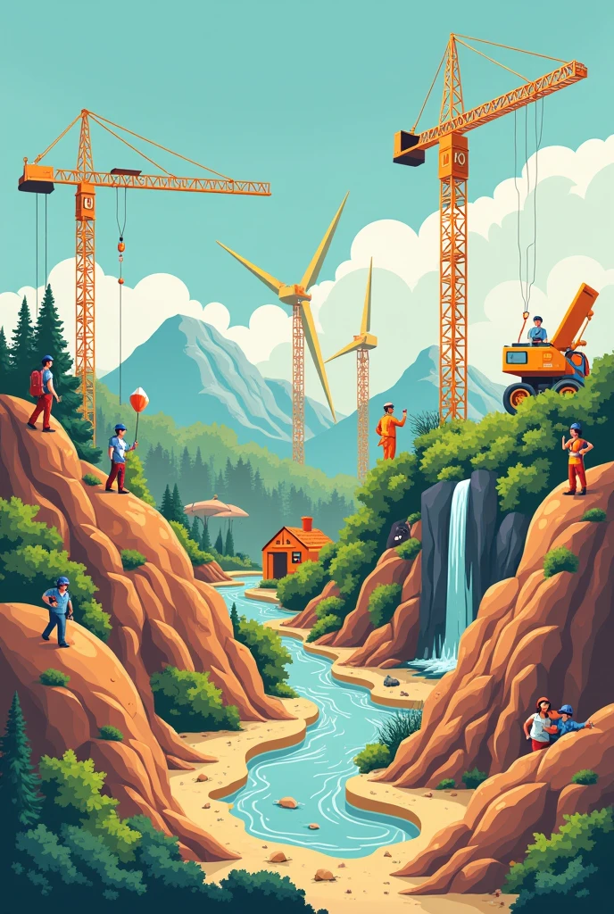 Make a poster that easy to draw and shows the importance on minerals to society especially in 5 sectors which is Construction, Medicine, Energy, Agriculture, Household