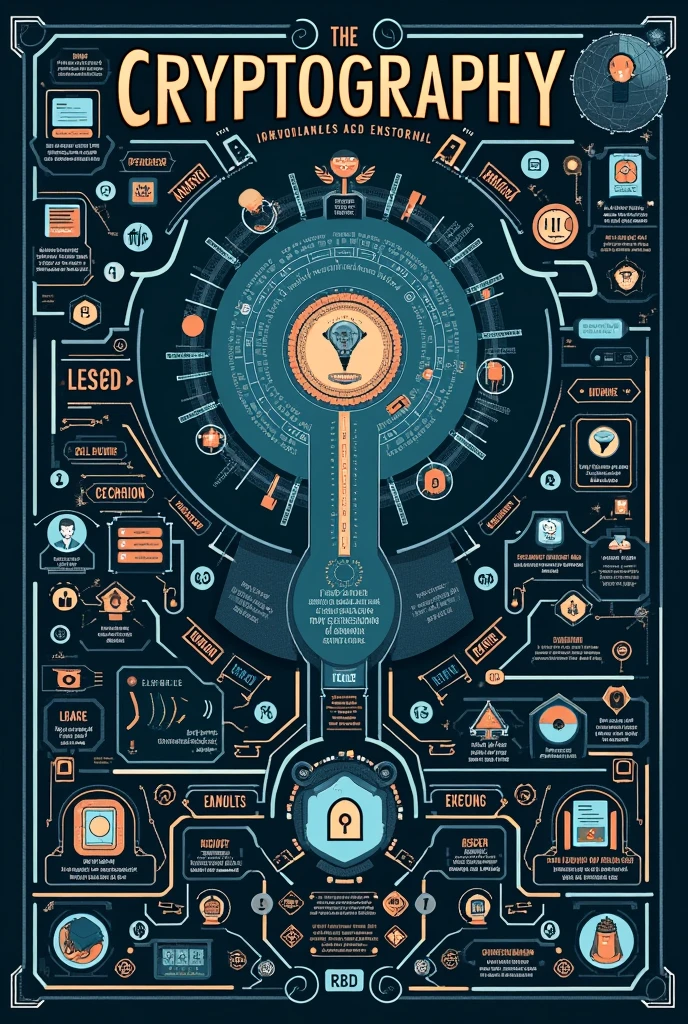 Make a poster on the topic cryptography for school as a student that can be made by hand in real life