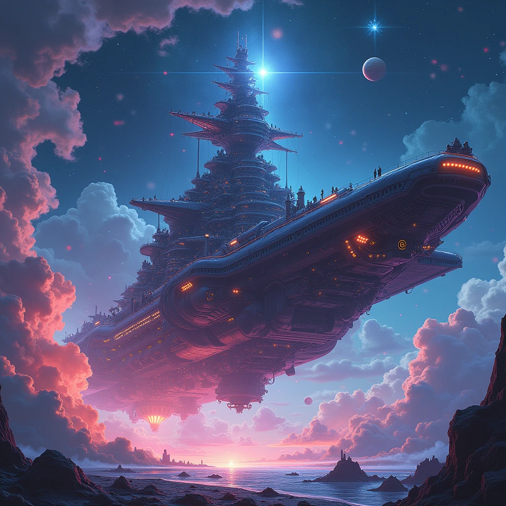 AI Art、universe、Metaverse、cool、Nft 、game、music、trend、cyber-、memecoin、universe戦艦ヤマト、Wave Motion Gun、Big Bitcoin