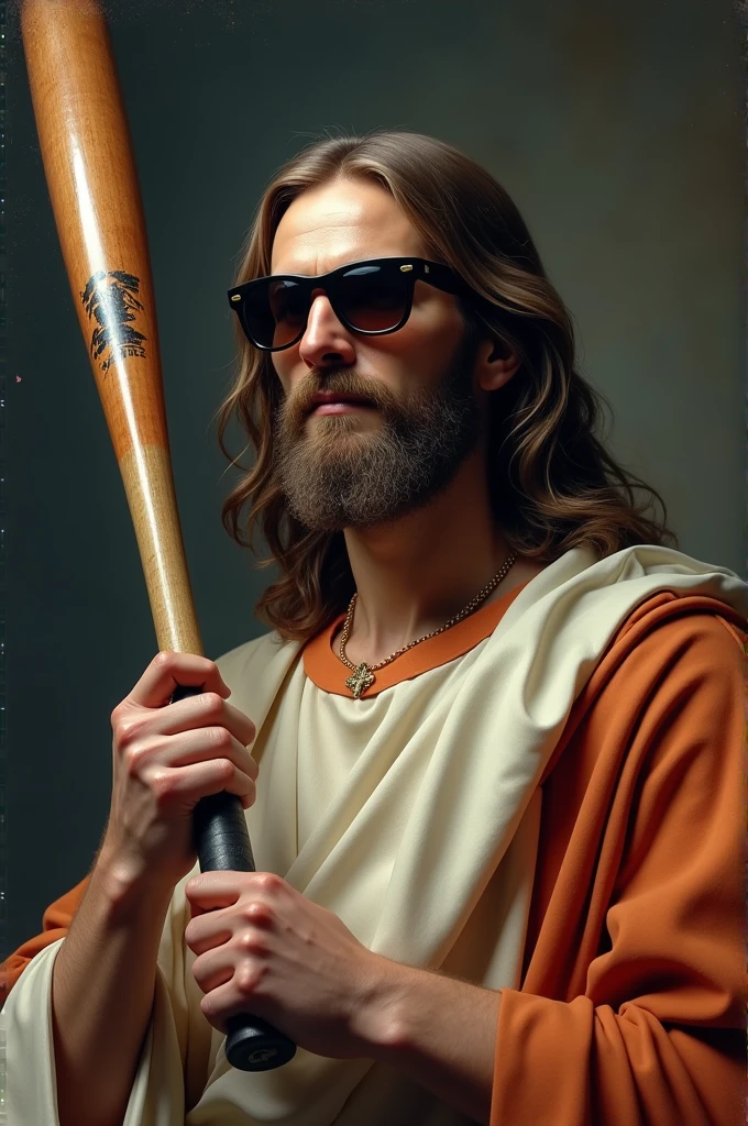 Jesus holding a Mizuno Prophecy 13 in his hand and wearing Oakley glasses