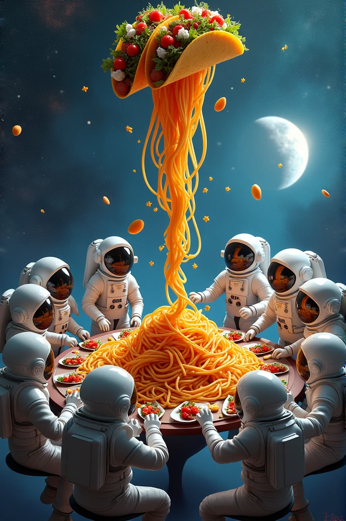 Spaghetti tacos in space