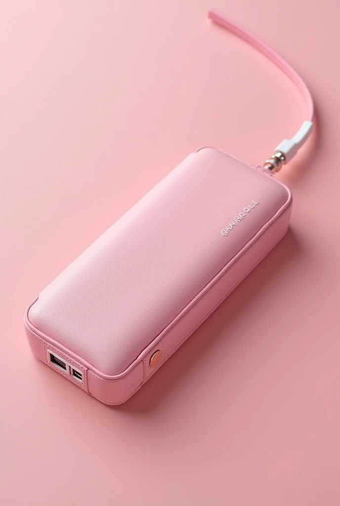 Pencil case with powerbank pink